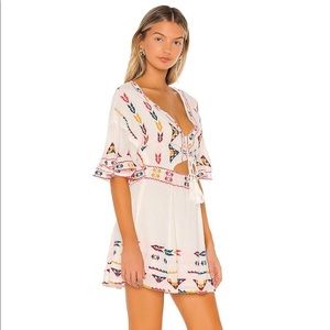 Tularosa Thea Embroidered Dress in White